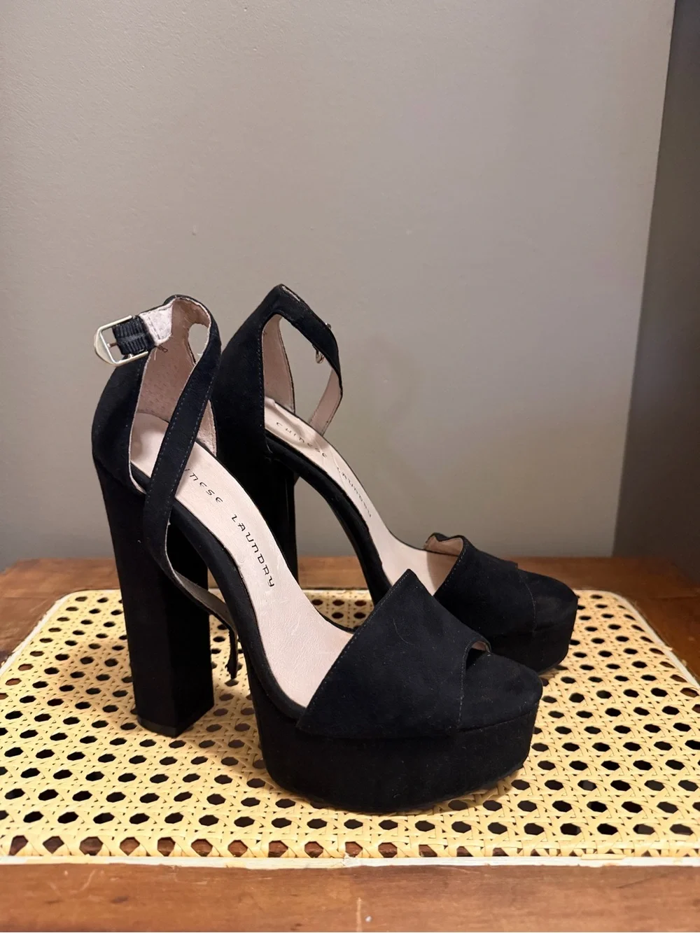 Chinese Laundry Platform Ankle-Strap Heels